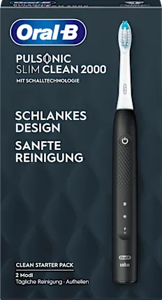 Electric Toothbrush Pulsonic Slim Clean 2000 Black, 1 pc