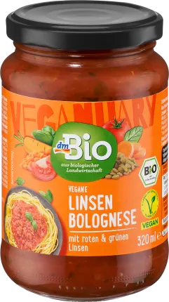 dmBio Vegan lensbolognese, 320 ml