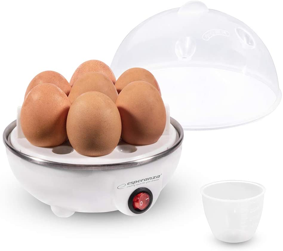 Esperanza Egg Boiler for 1 to 7 Eggs with Insert Measuring Cup Linging Aid Car. Shut-off