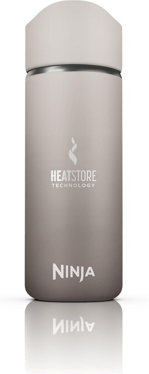 Ninja 400ml Sip Perfect Water Bottle for Hot Drinks, BPA-Free, Dishwasher Safe, Thermos Flask, Stone, DW1603EUUKST