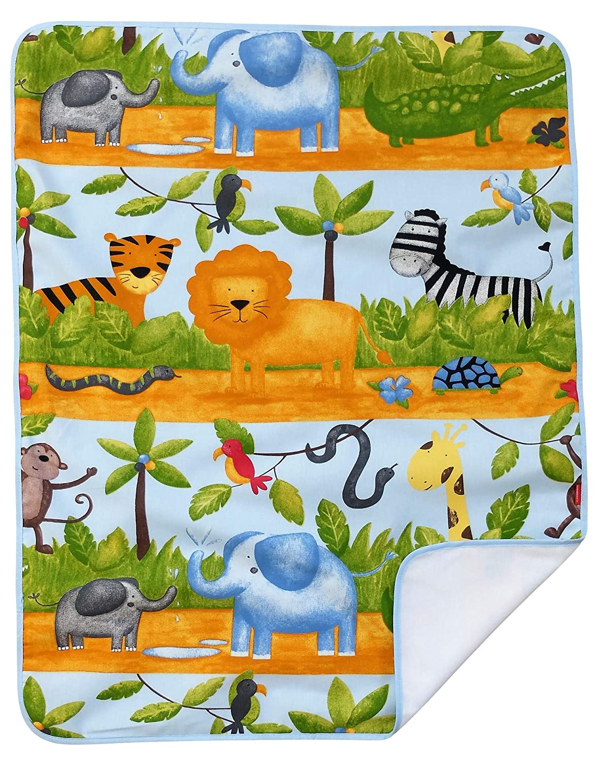 Ideenreich 2564 IDEENREICH 2564 Baby Blanket Jungle Animals 70 x 90 cm Multi-Coloured
