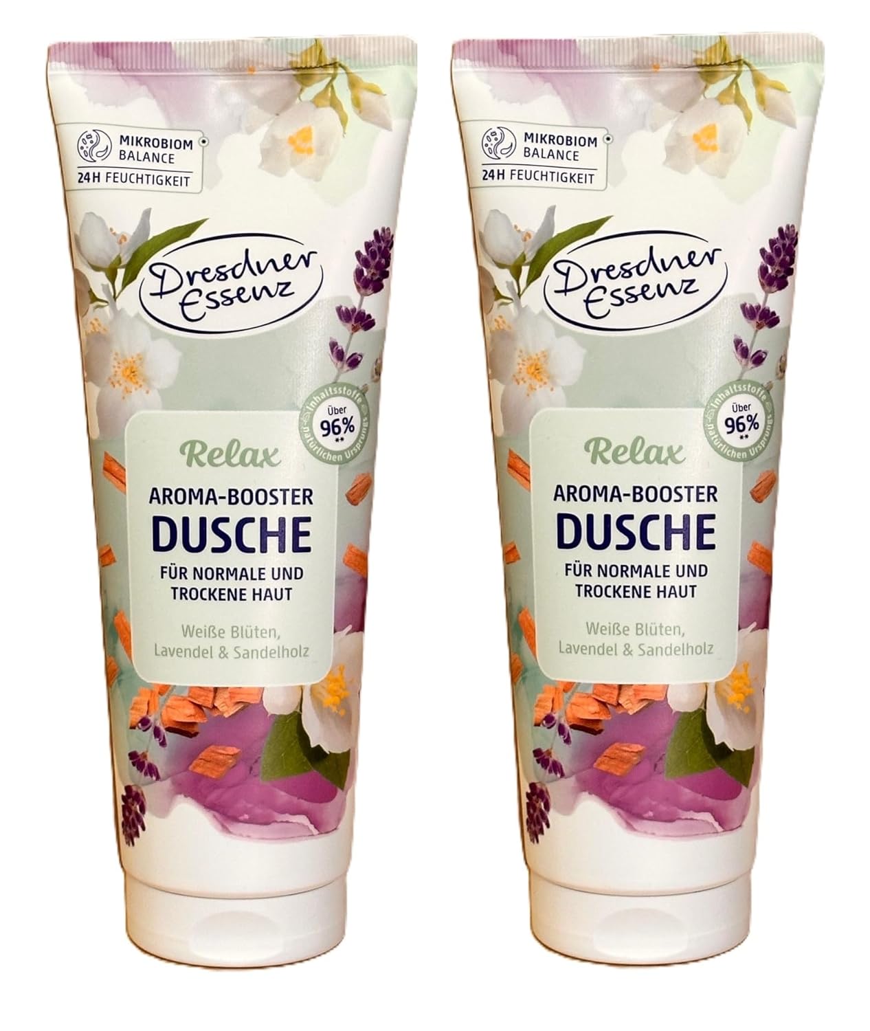 Dresdner Essenz Aroma Booster Shower Gel Relax Vegan 2x 250 ml Pack of 2