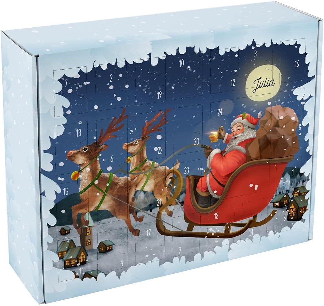 Herz & Heim® Advent Calendar for Filling / Nostalgic Advent Calendar with Santa Claus