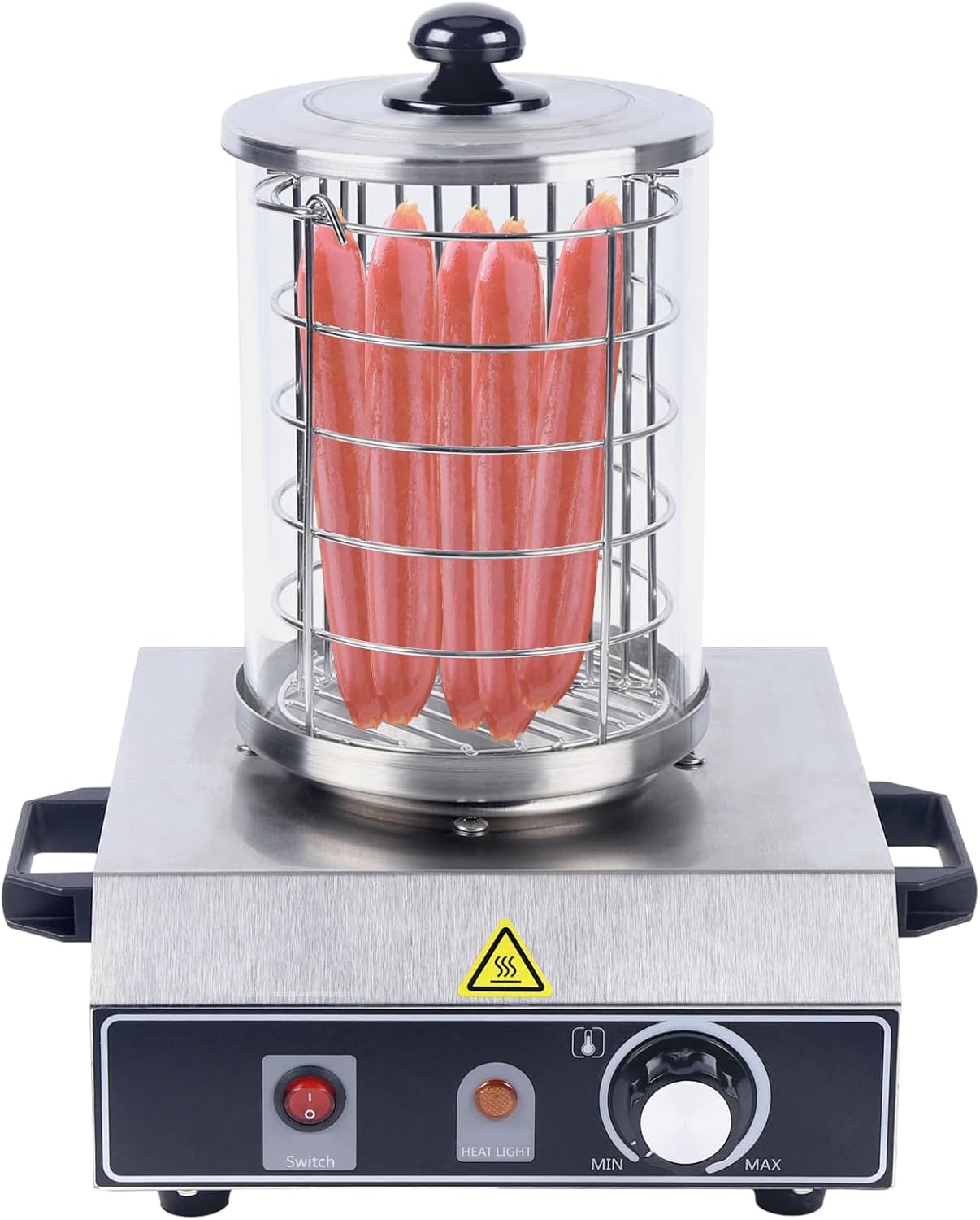 MINRS Bockwurst Warmer 350 W Sausage Warmer Sausage Cooker Adjustable Temperature 0-85 °C Stainless Steel Hot Dog Maker Sausage Warmer for Catering and Home