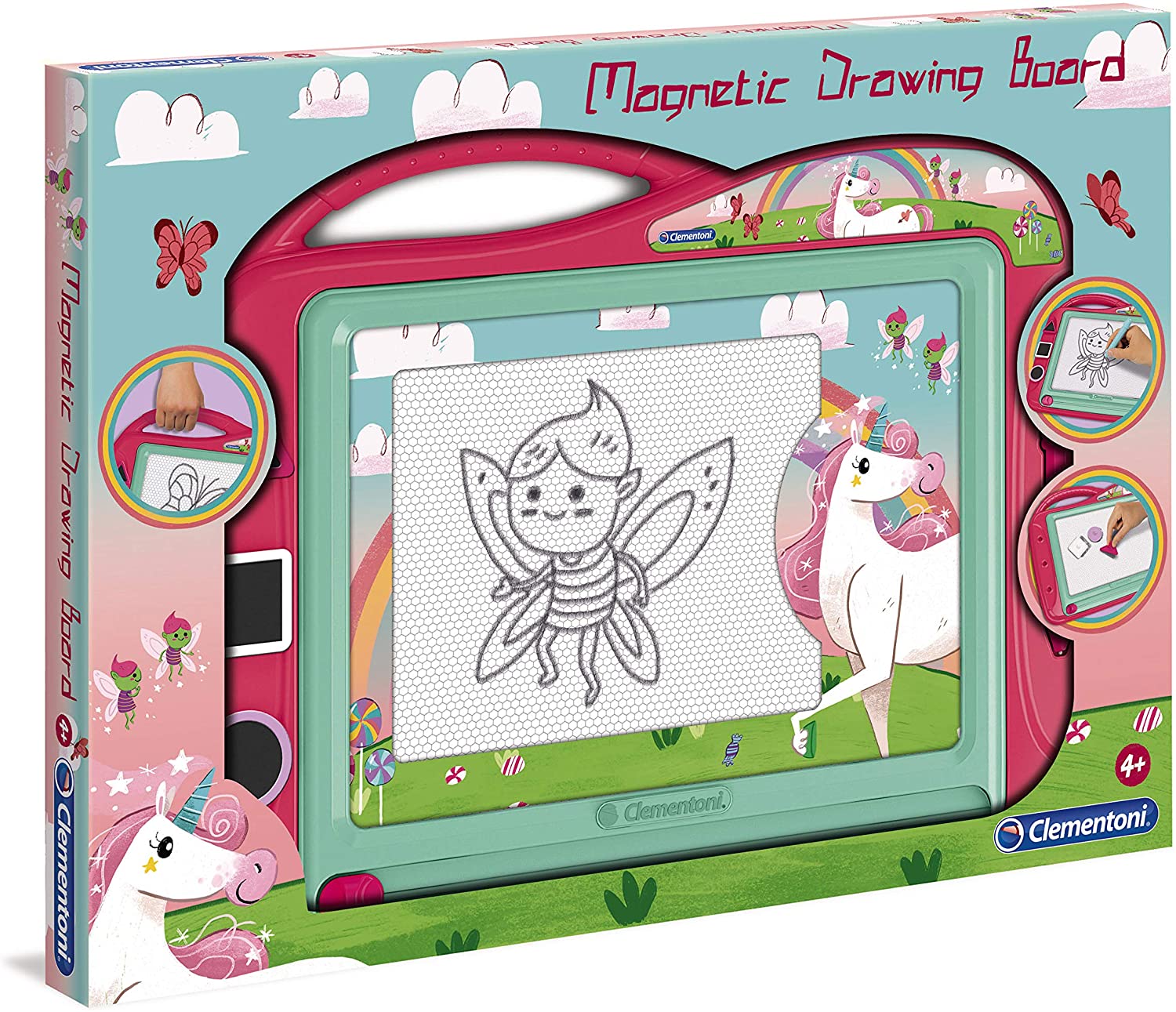 Clementoni 18569 Magic Board Unicorns Magnetic Drawing Board For Ages 4 Yea