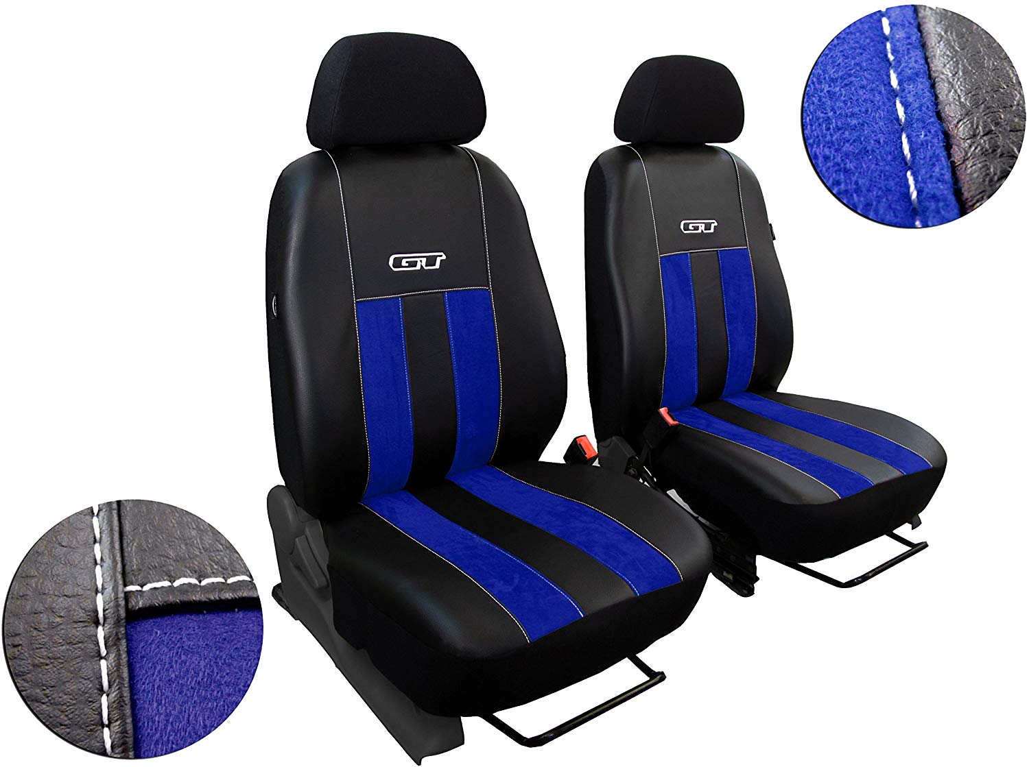 Front Seat Covers Custom Seat Pads/Covers for Citroen Jumper II GT Synthetic Suede with Ecoleder.. Includes 3 Colours Other Offers. (Blue)
