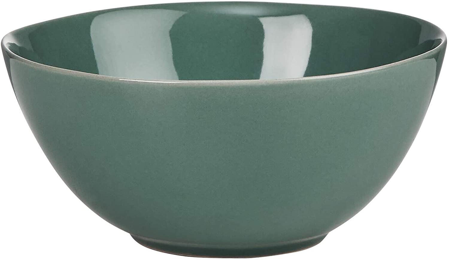 BUTLERS Sphere Bowl Set 4 x Diameter 20.5 cm in Dark Green - Large Serving Bowl Set Made of Stoneware - Colourful Salad Bowl Set