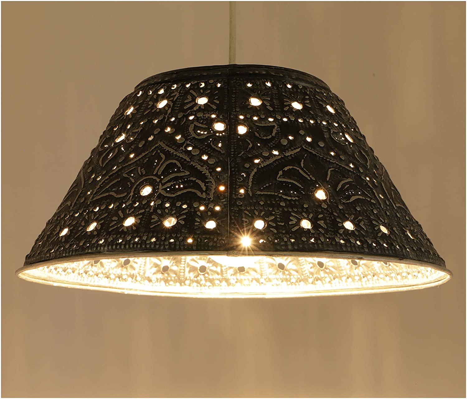 Guru-Shop Ceiling Lamp/Ceiling Lamp, Hand-Made Of Embossed Aluminum Model, 