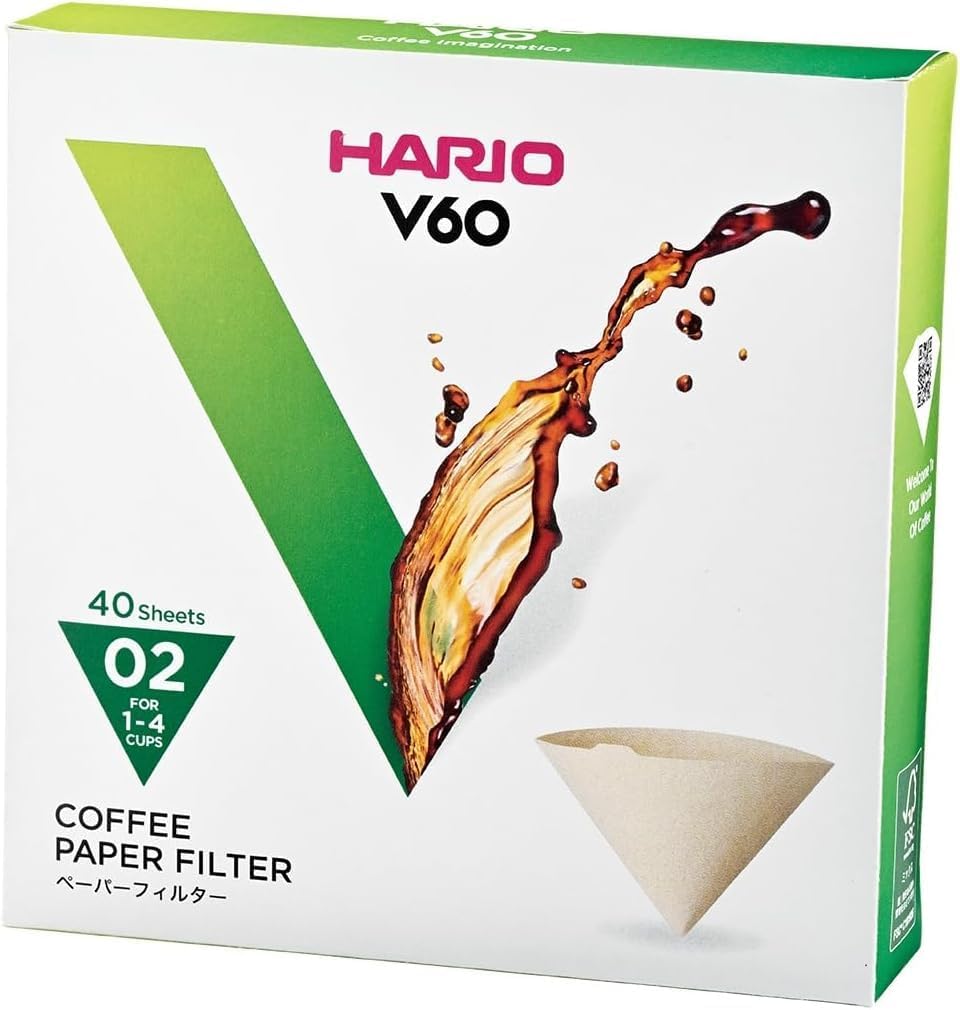 Hario VCF-02-40M 1-Piece Misarashi Box of Paper Filter for 02 Dripper