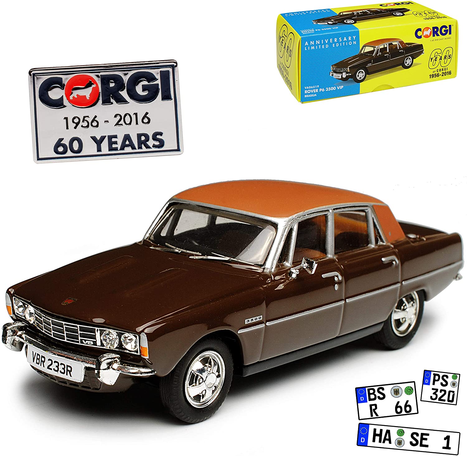 Vanguards Rover P6 3500 Vip Brazil Limousine Brown 1963-1977 1/43 Corgi Mod