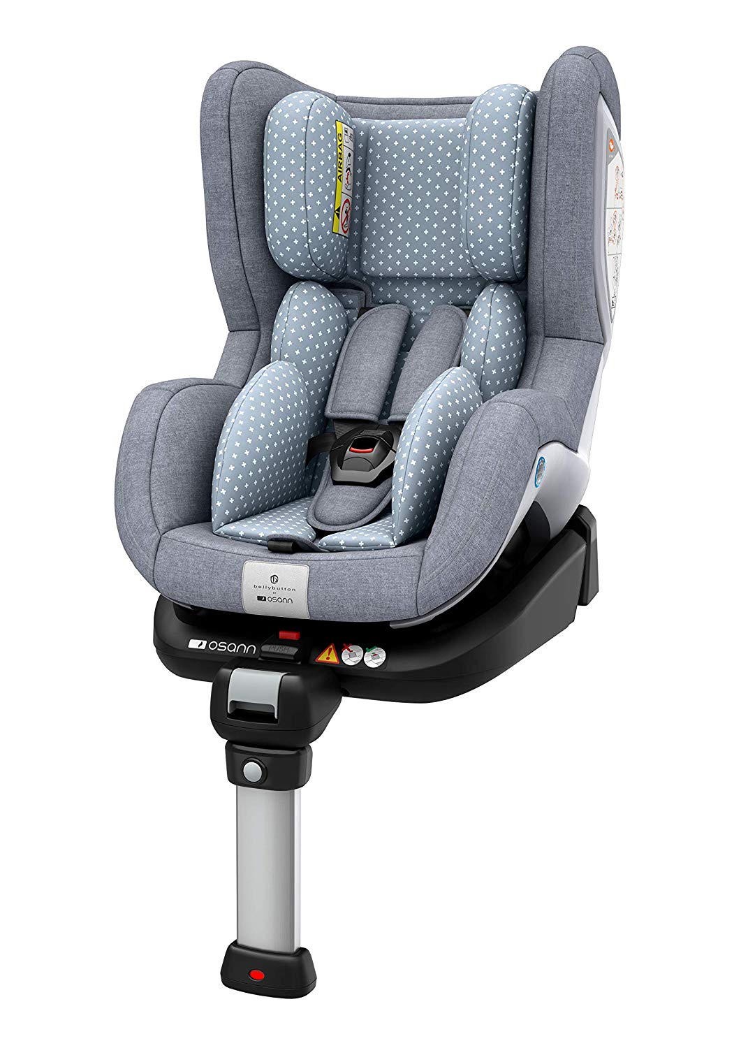 Osann Reboard Fox Isofix Child Seat Group 0+/1, 0-18 kg, 0 to 4 Years ECE R44/04, Flintstone