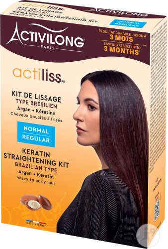 Activilong Actiliss Hair Straightening Kit Brazilian Type Normal Curly To Frizzy Hair 1 Set