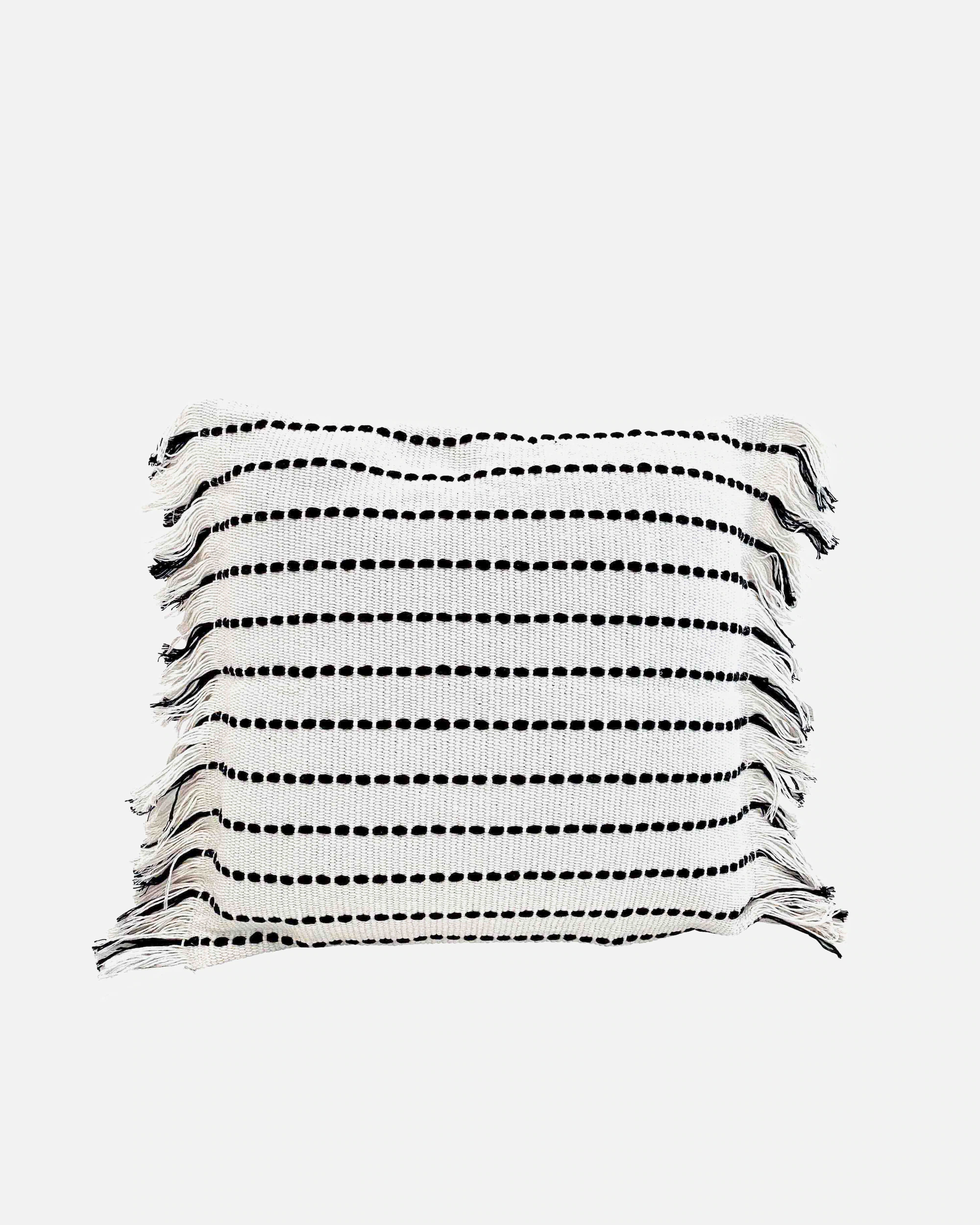 adorist. Cushion Boho cushion cover Lands & Pits Fringes, square 45x45x1.5cm