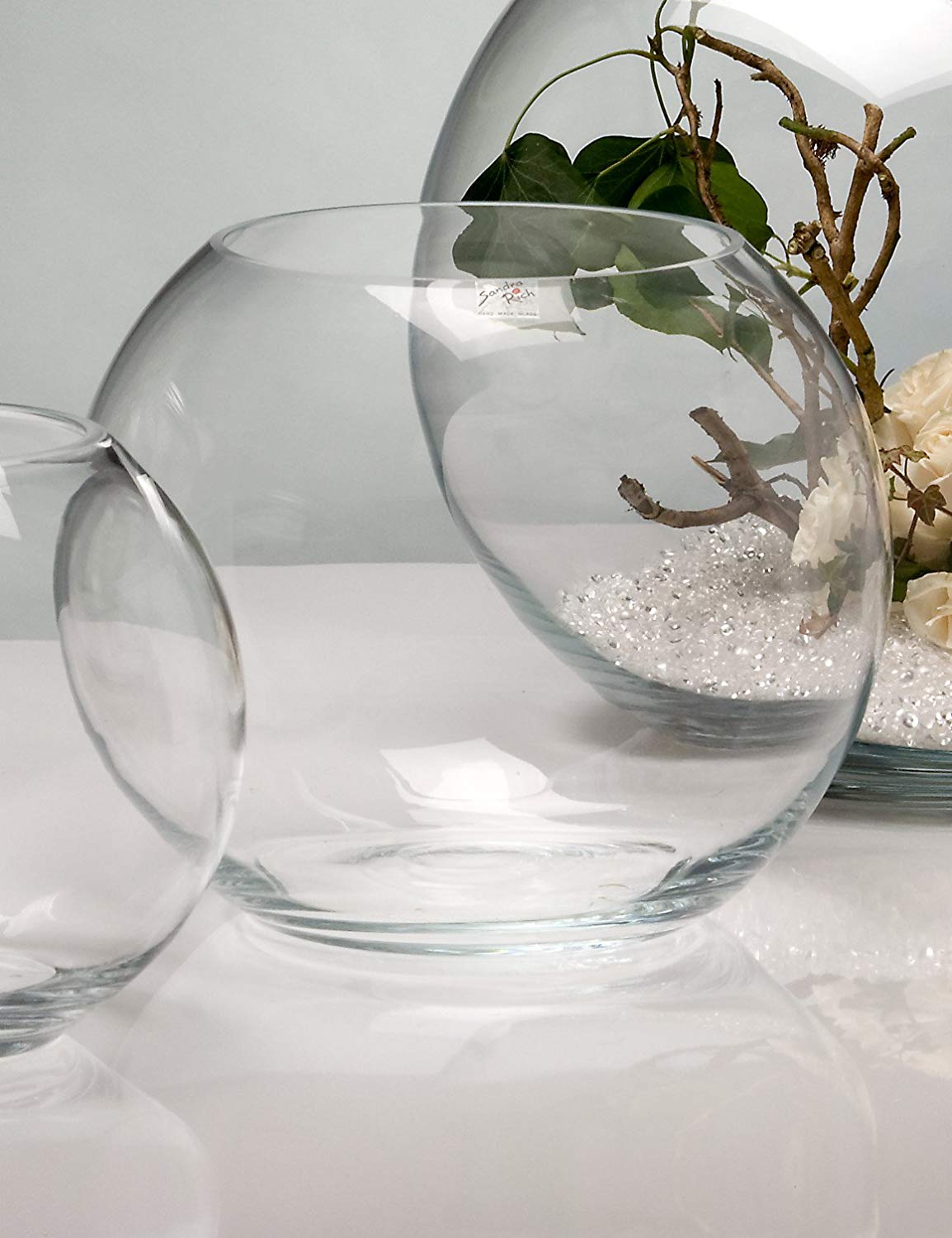 Sandra Rich Globe Glass Vase Round Diameter 25 Cm