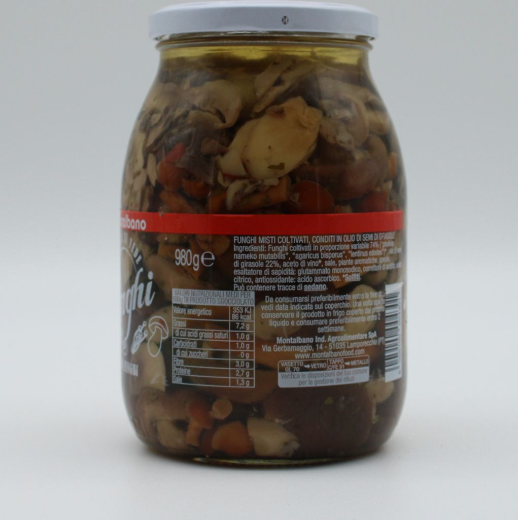 Affare Italiano- Montalbano Mixed Mushrooms in Oil Tuscany 1056 ml