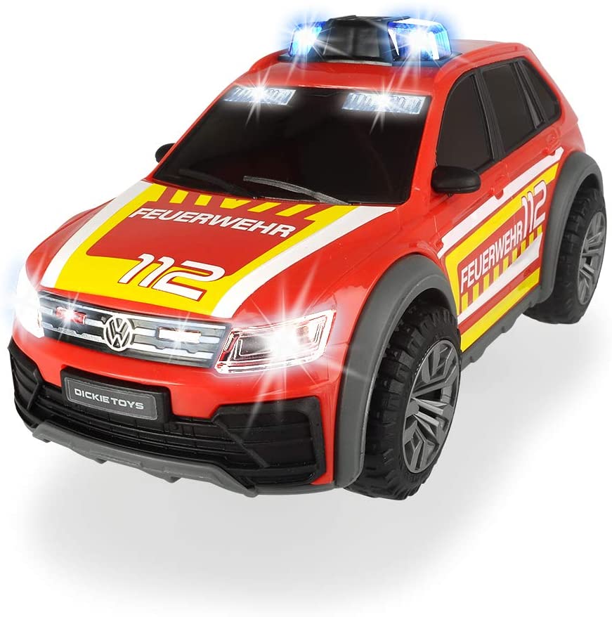 Dickie Toys 203714013 Vw Tiguan R-Line 203714013-Vw, Fire Engine, Red
