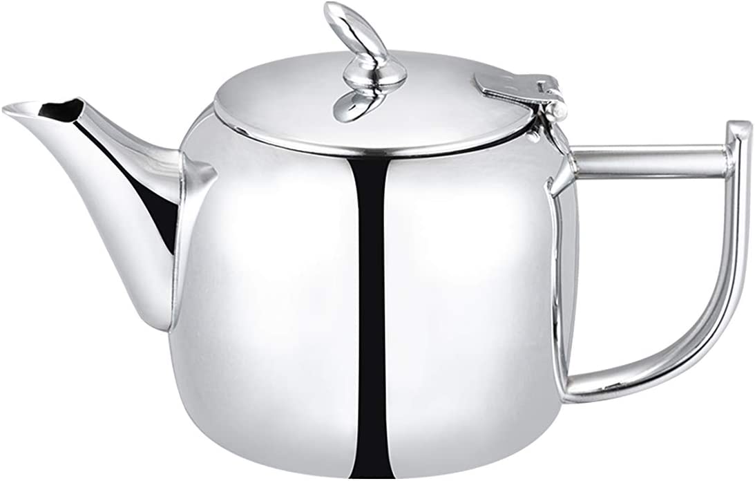 Cafe Ole Café Olé CHT-013 Chatsworth Teapot with Unique Lid Made of High Quality 18/10 Stainless Steel - High Polish 13oz Non Drip Casting Stainless Steel 13oz CHT-013 Ounces