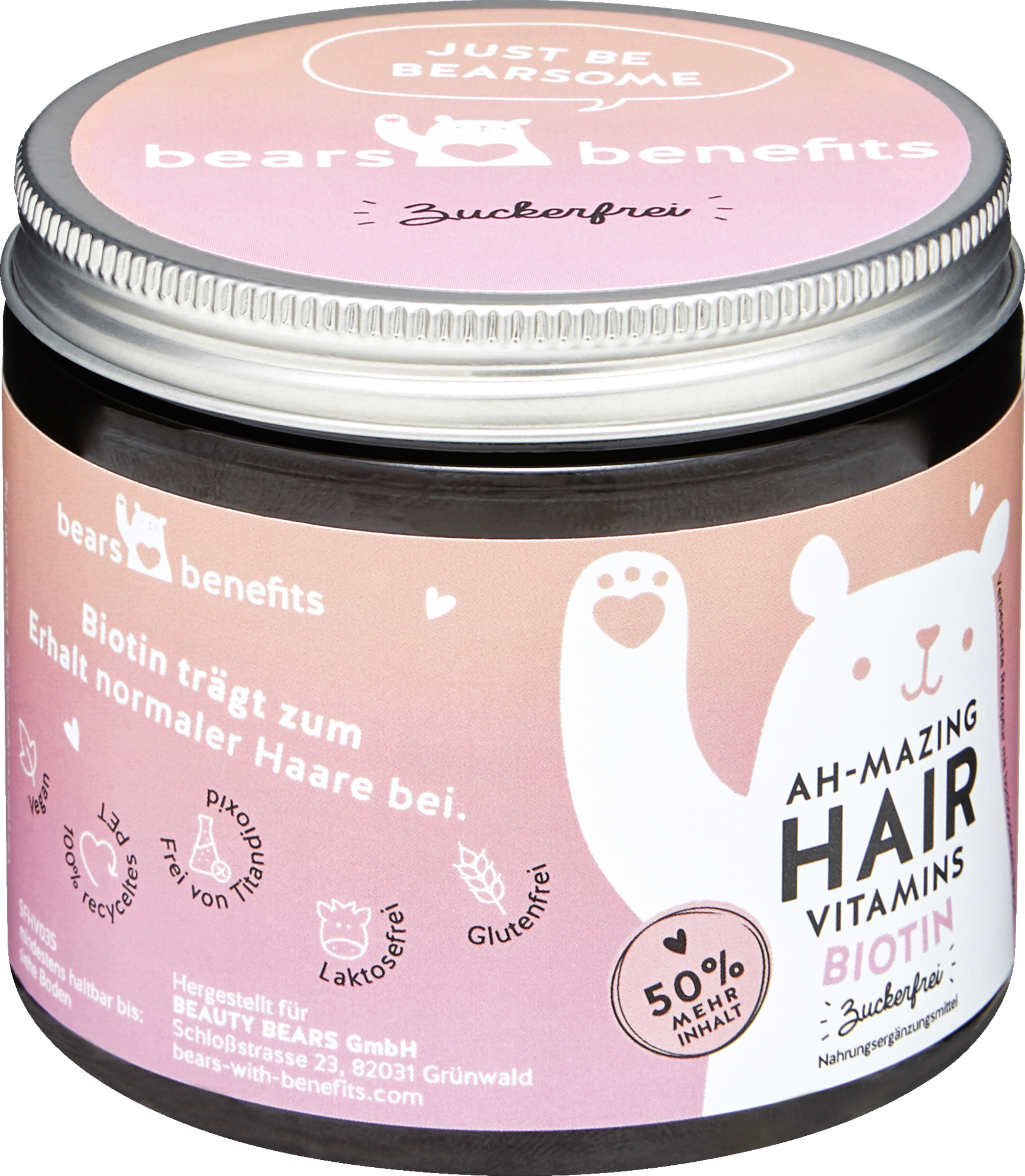 AH-Mazing Hair Vitamins Biotin Sugar-free gummy bears