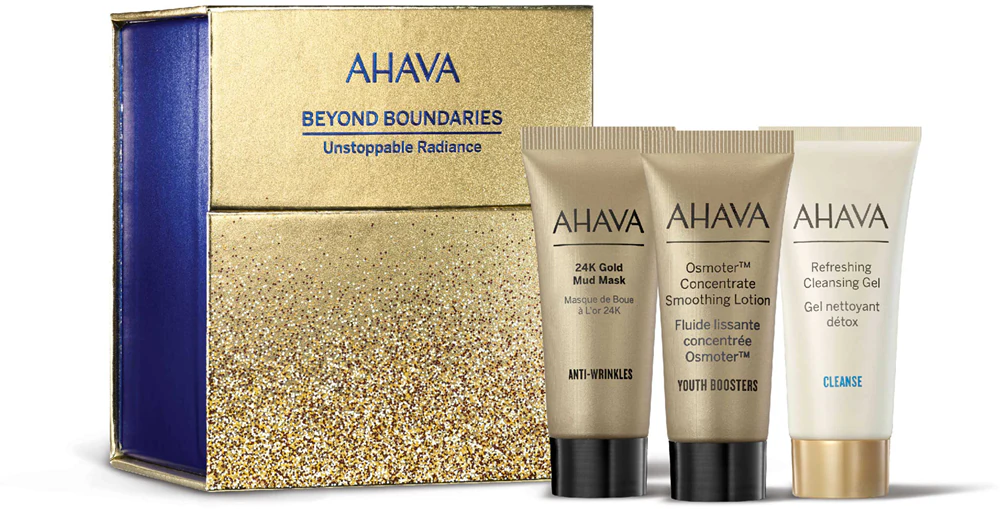 AHAVA Beyond Boundaries Unstoppable Radiance Facial Skin Rejuvenation Gift Set