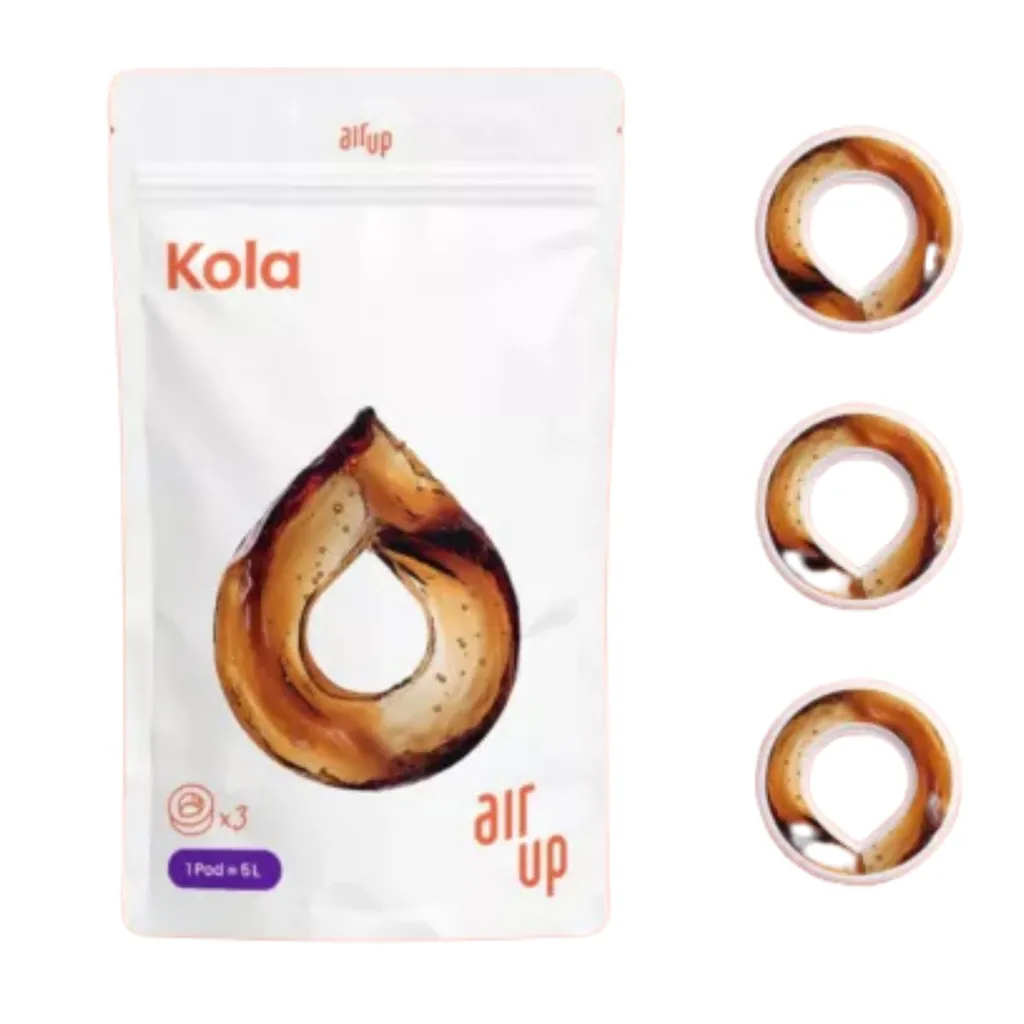 Air Up Pod with Cola Flavor - 0 Sugar, 0 Calories only Natural Flavor, 3x Pods for 15L Water with Cola Flavor only by Fragrance for Airup Bottle