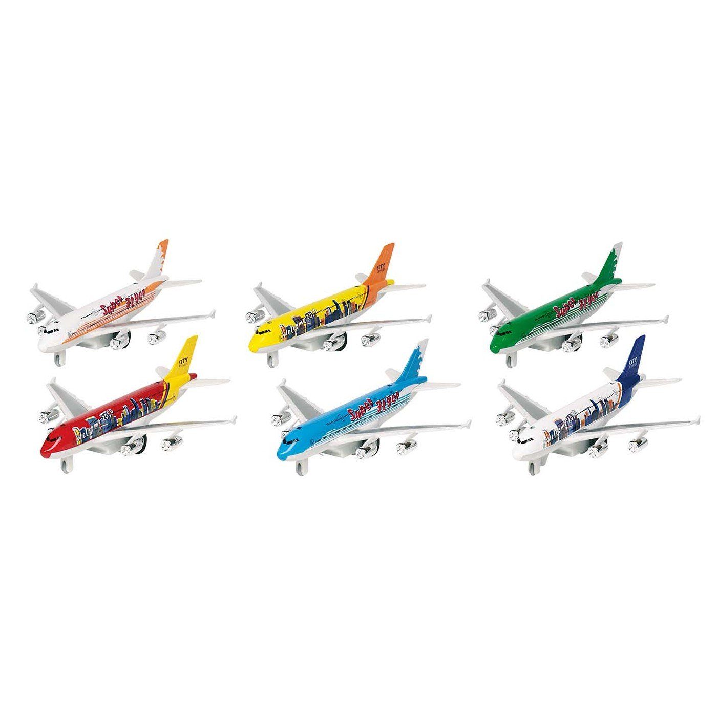 Airplane With Light And Sound, Die-Cast