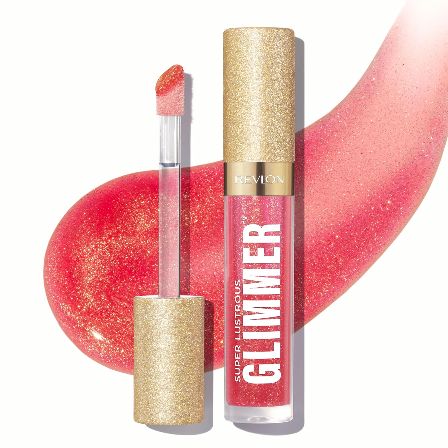 Revlon Super Lustrous Glimmer Gloss Moisturizing and Plumping Ultra Gloss Finish Plant Based Formula 007 Haute Honey 3.8ml