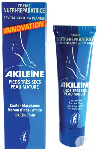 Akileïne Blue Nutri-Repair Shea Regenerating Foot Cream Dry Feet Tube 50ml