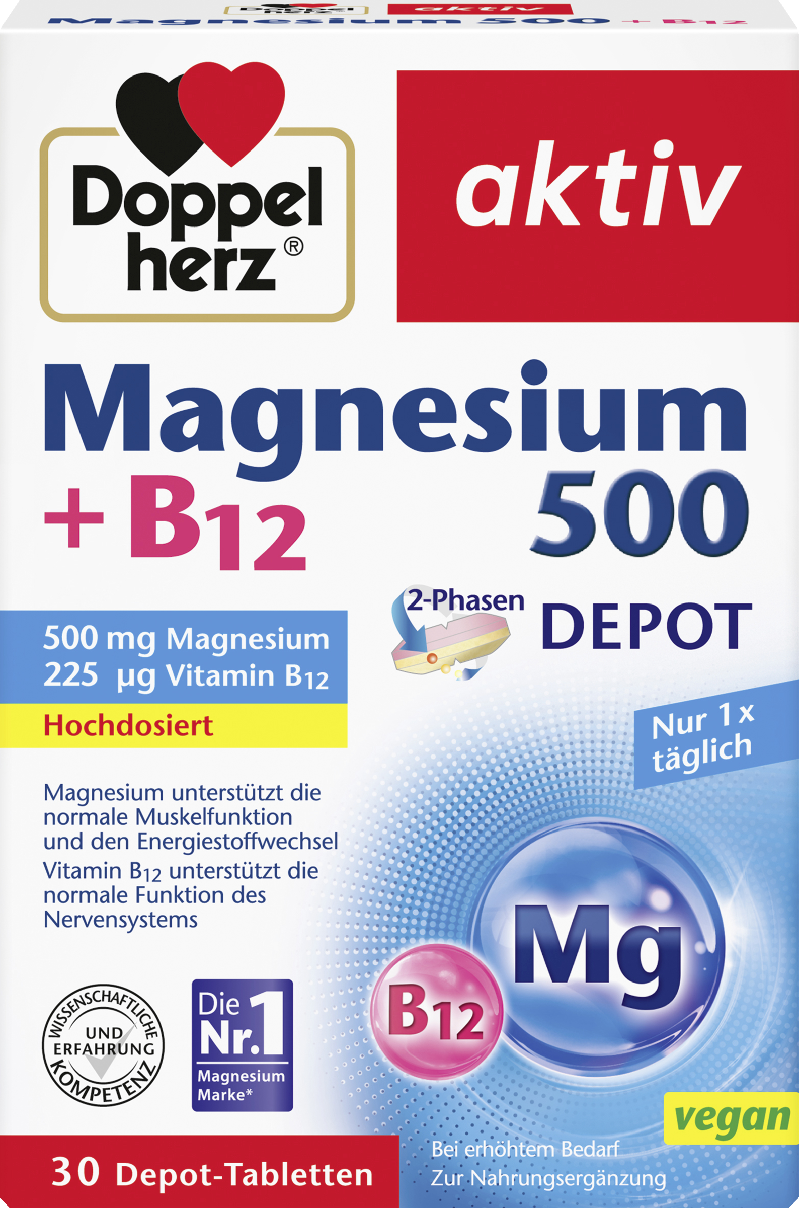 active Magnesium 500 + B12 2-phase depot