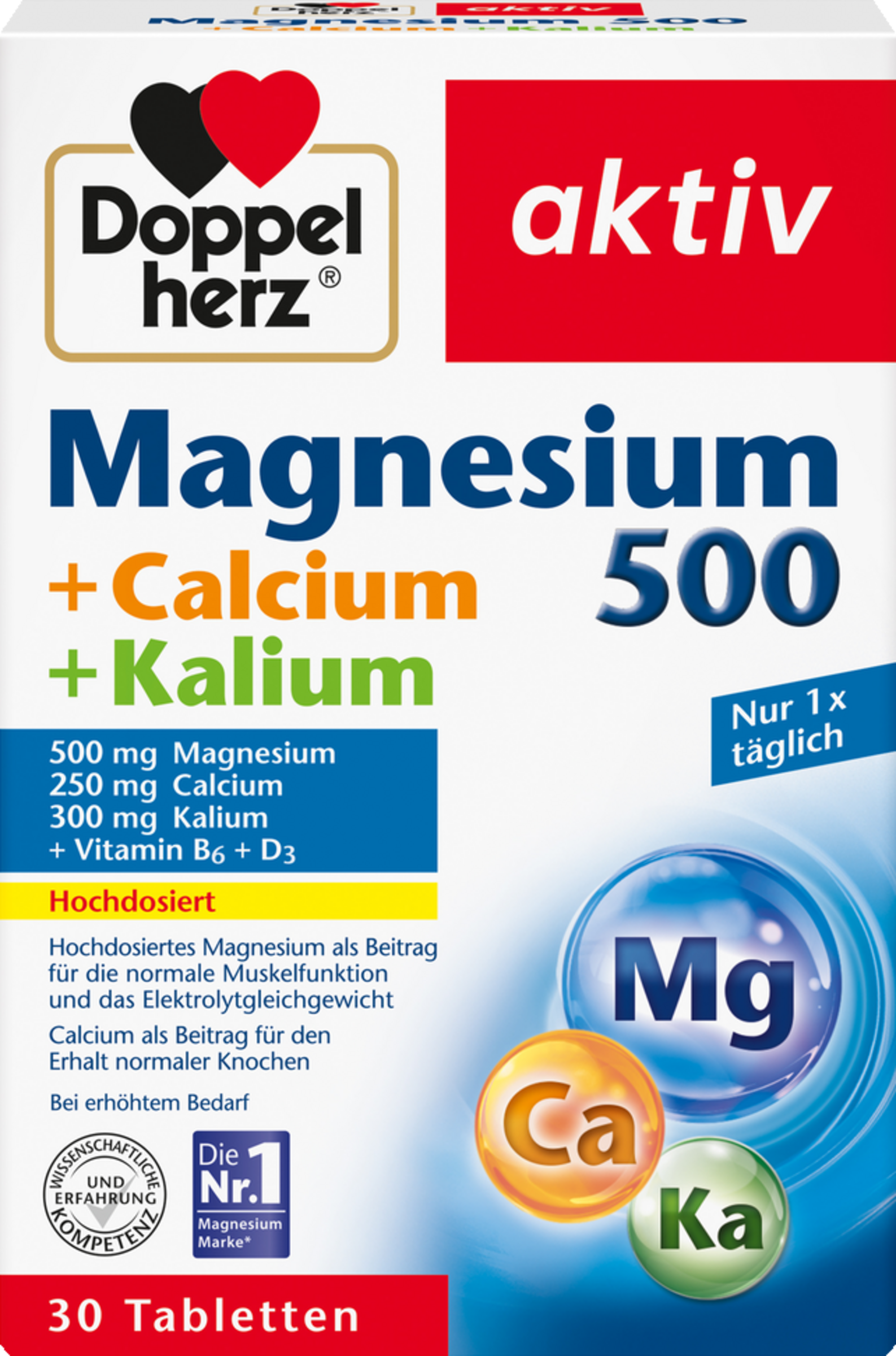 active Magnesium 500 + Calcium + Potassium tablets