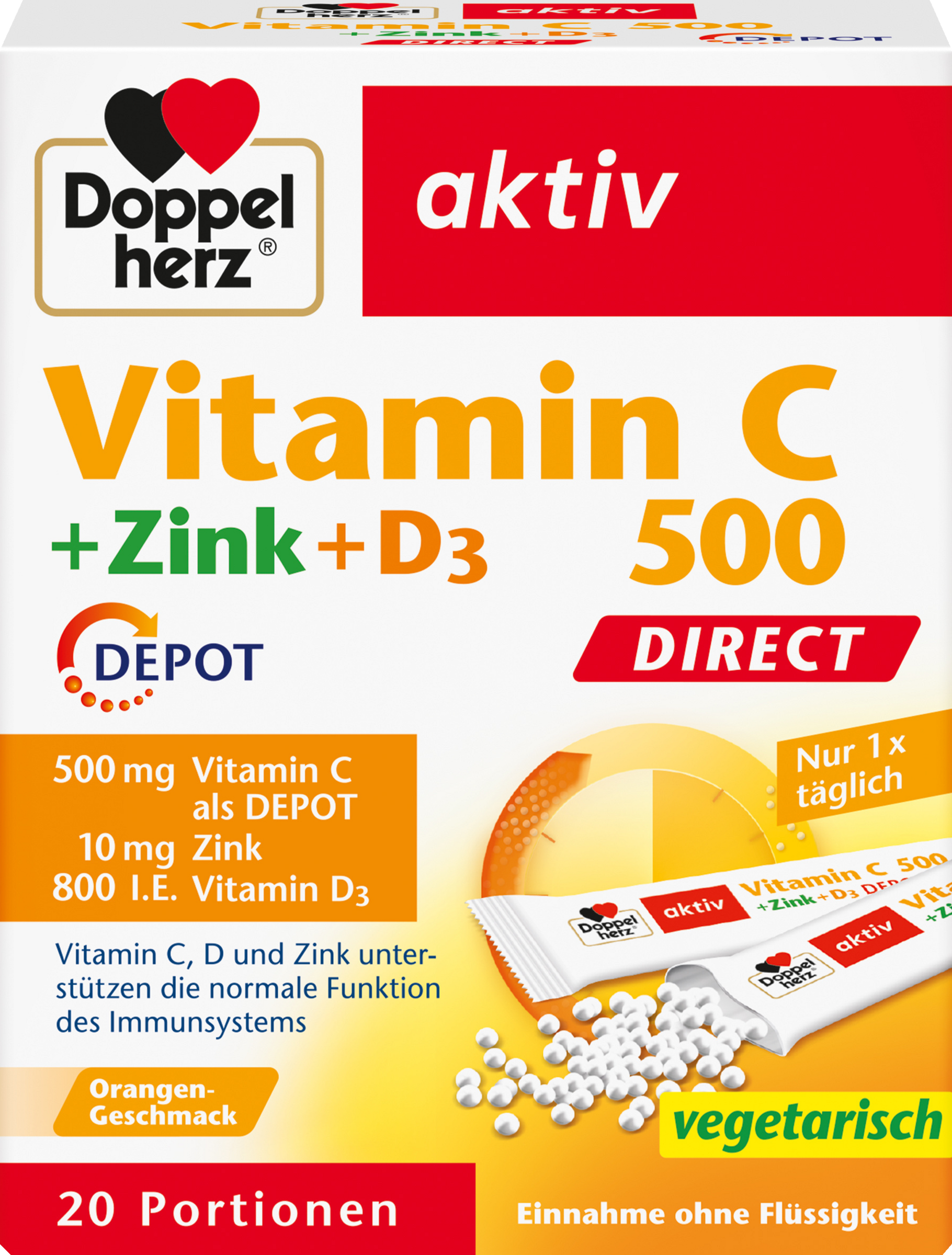 active Vitamin C 500 Direct + Zinc + D3