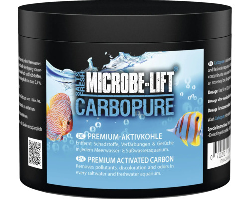 Activated carbon MICROBE-LIFT Carbopure Premium activated carbon removes pollutants, discoloration and odors for fresh and sea water 243 g