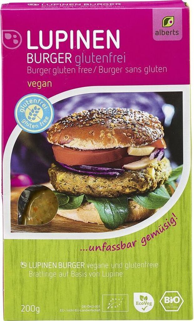 alberts Lupin Burger -- 200g x 6 - 6-pack