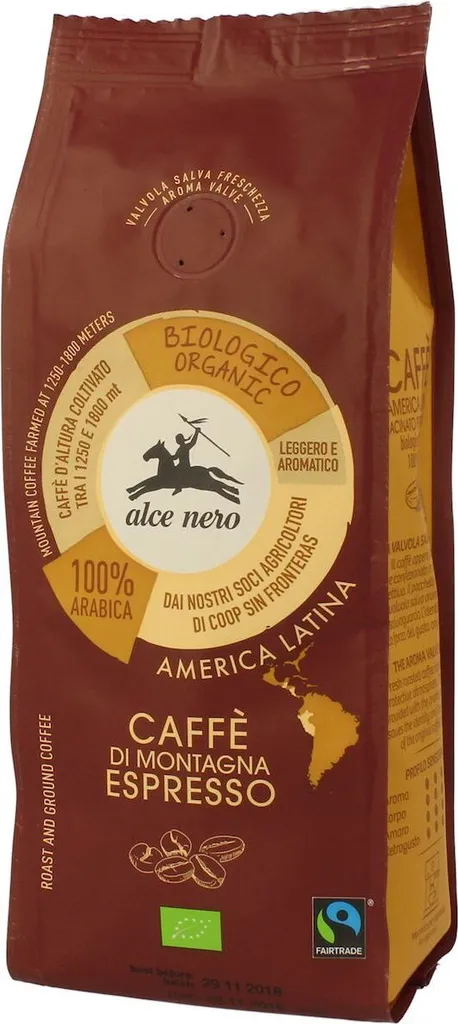 ALCE NERO coffee 100% Arabica espresso ground FT250 g