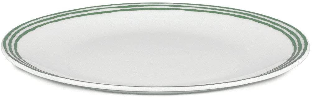 Alessi 20 cm Acquarello Side Plate, White/ Green - Set of 4