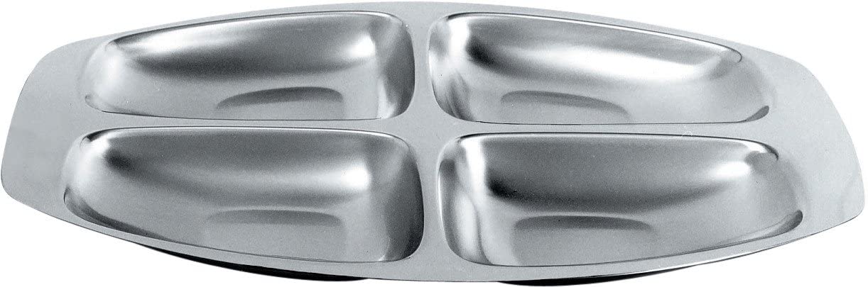 Alessi Hors Dish, Stainless Steel, Silver, 32 x 27.5 x 22.5 cm