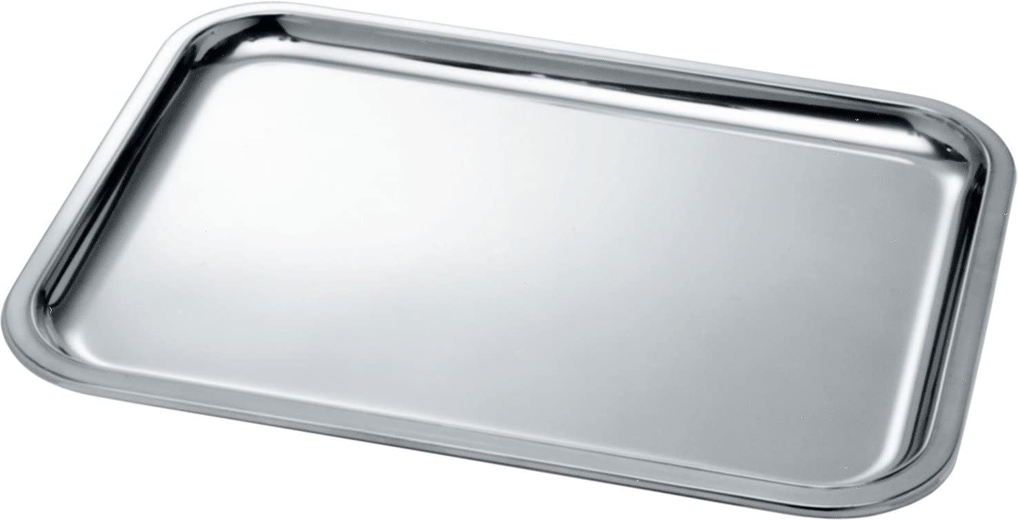 Alessi 240/45 Rectangular Tray Stainless Steel Chrome 3 x 34.5 x 6.3 cm
