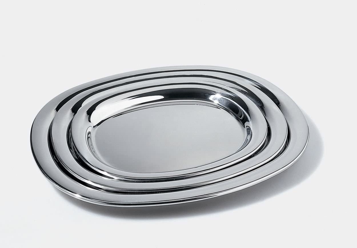 Alessi 30 cm Serving Plate in 18/10 Stainless Steel with Mirror Polished
