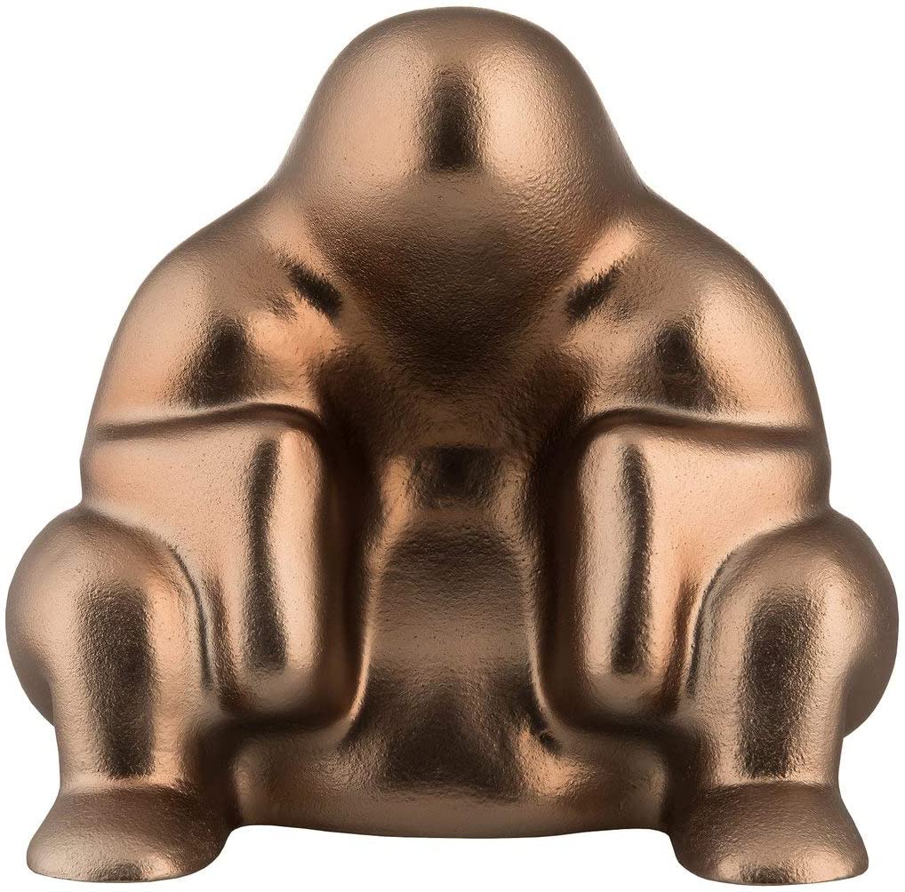 Alessi Dédé PS18 BM Door Stop Made of Thermoplastic Resin with PVD Coating, Brown Metal, One Size