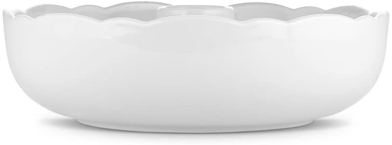 \'Alessi \"Dressed For Christmas MW45 Dry Fruits and Sweets White Porcelain Bowl, 21 x 22 x 6.6 cm