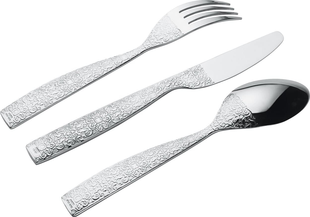 Alessi MW03S5 Dressed Cutlery Set 5 Pieces, Stainless Steel, Silver, 25 x 4 x 25 cm, 5 Units