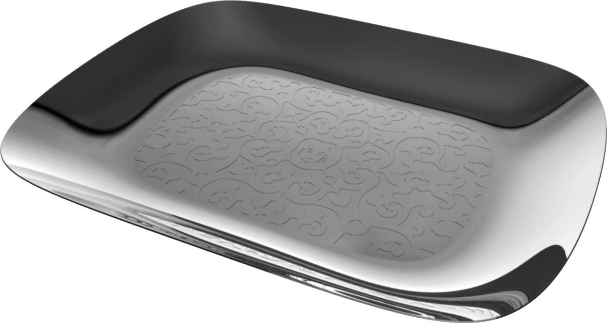 Alessi Dressed Rectangular Tray with Relief Decoration
