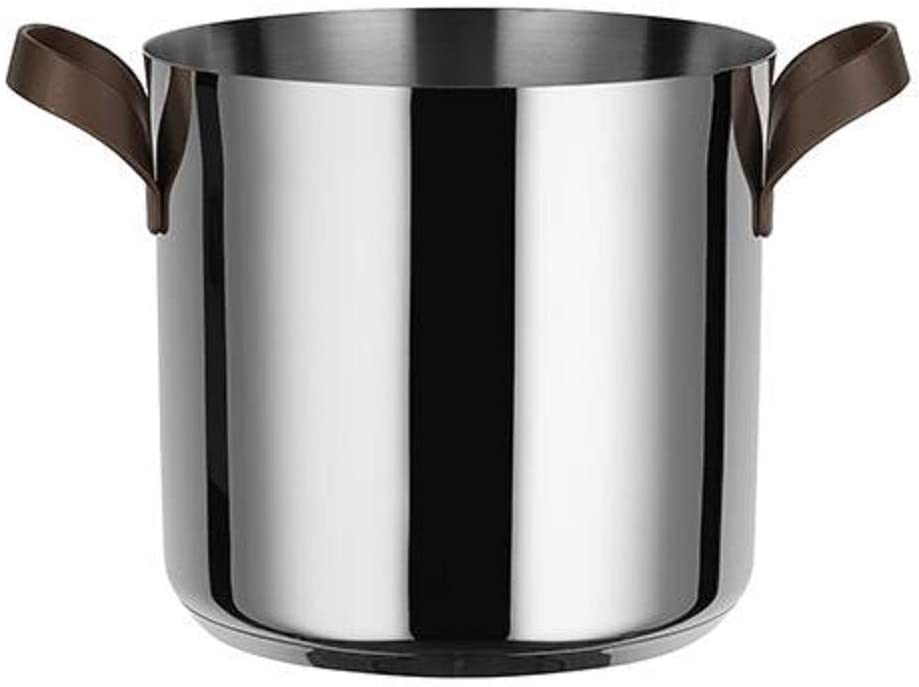 Alessi PU100/20 edo soup pot with two handles, stainless steel, brown