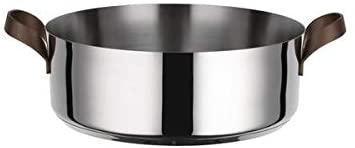 Alessi edo PU102/28 Saucepan with Two Handles Made of Stainless Steel with PVD Coating Brown