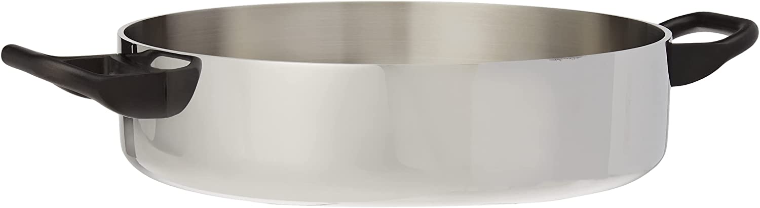 Alessi La Cintura Di Orione 24 cm Low Casserole with Two Handles in 18/10 Stainless Steel