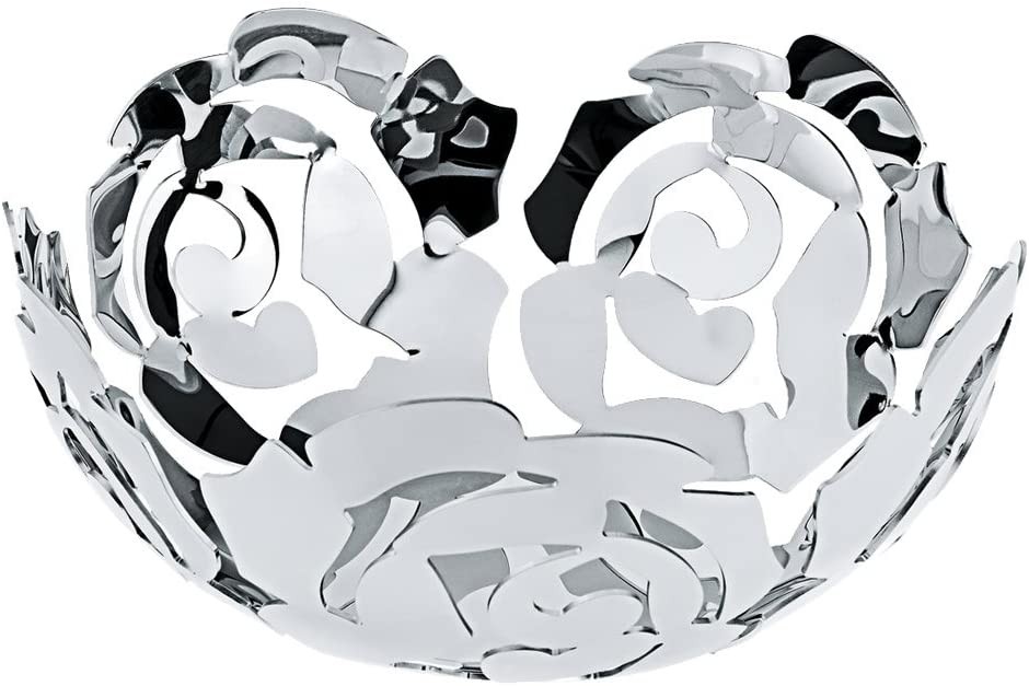 Alessi La Rosa 21 cm Fruit Bowl, in 18/10 Stainless Steel Mirror Polished