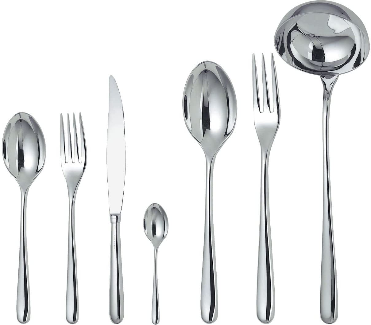 Alessi LCD01S75R Caccia Cutlery Set 75 Pieces Stainless Steel Mirror Polished