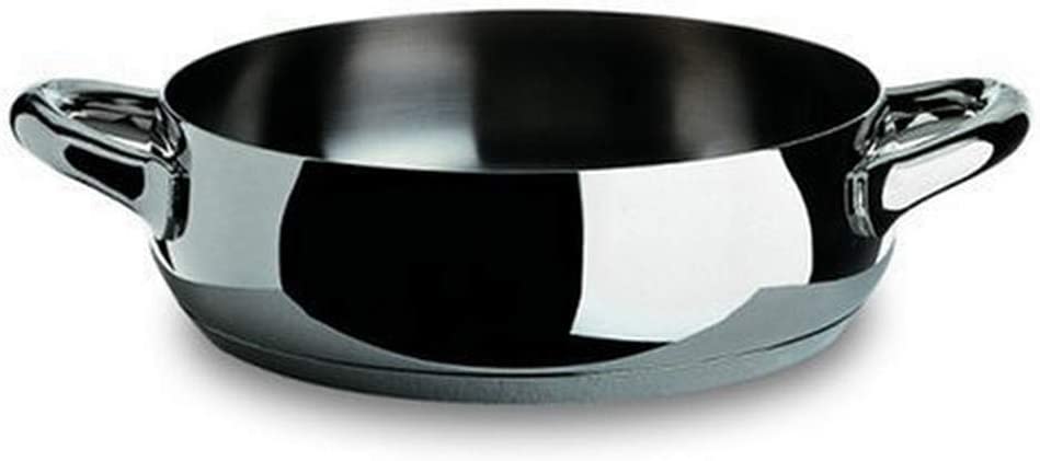 Alessi Mami Low Casserole, Stainless Steel, 20 cm (SG102/20)