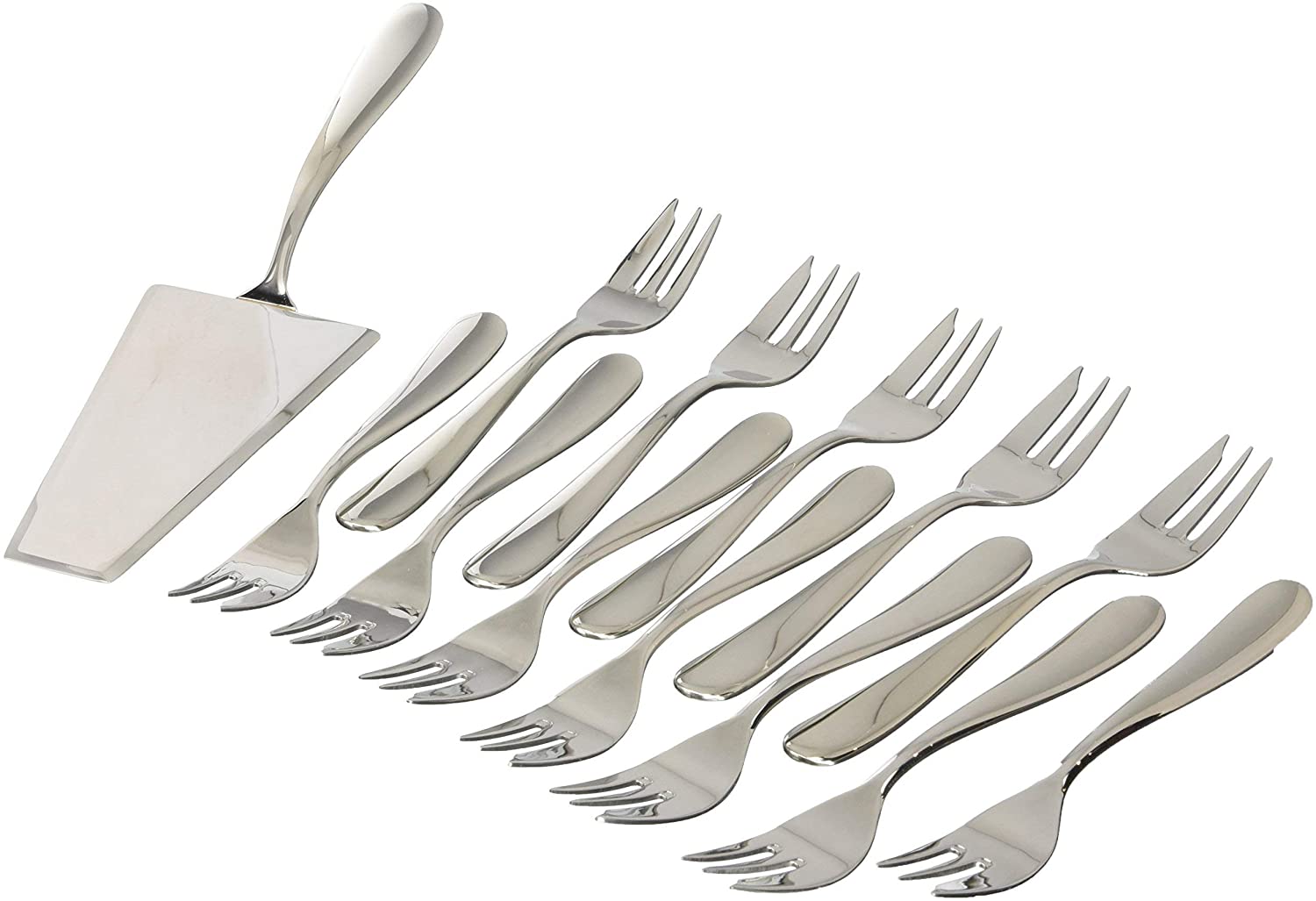 Alessi Nuovo Milano Set includes One Cake Server/ Twelve Pastry forks