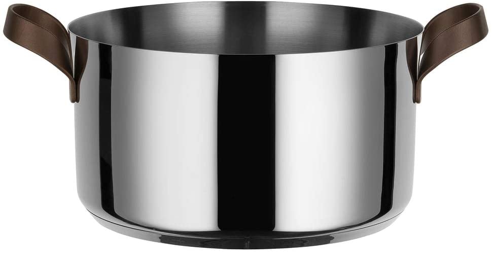 Alessi PU101/20 edo Casserole with Two Handles, Stainless Steel, Stainless Steel