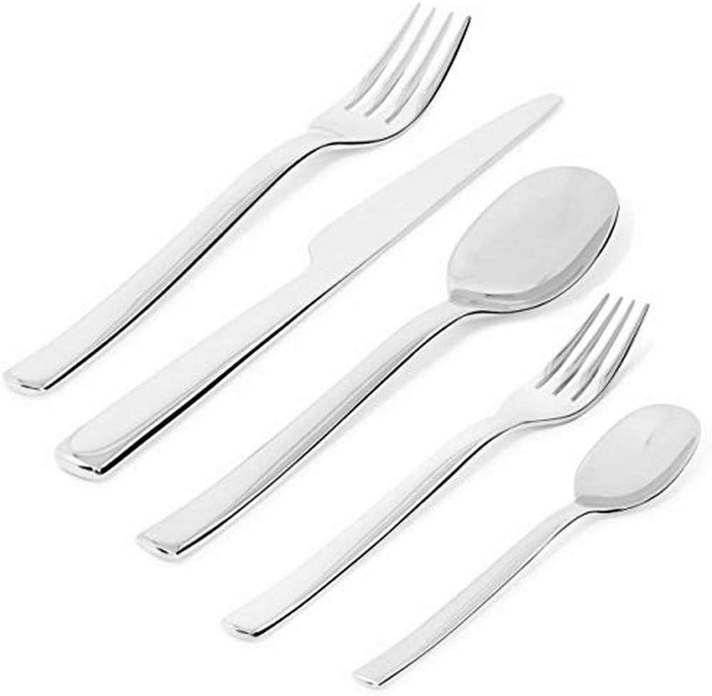 Alessi REB09S5 Oval Cutlery Set 5-Piece Polished Stainless Steel